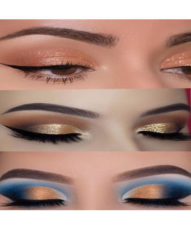Sparkle Eyeshadow Palette - 6 Colors Glitter | Long Lasting, Waterproof & Sweatproof | Professional Nudes & Neutrals | Gold Smoky Eye Palette (05) - Buy Online on GoSupps.com