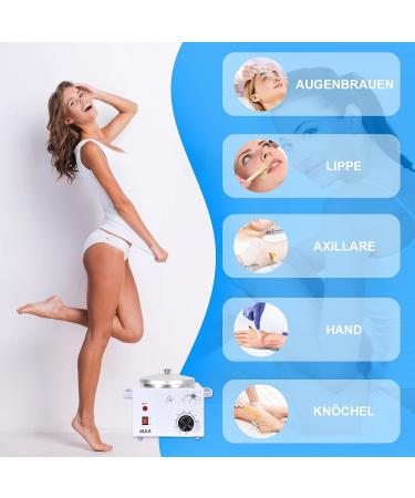 WAOYPGZ Portable Wax Warmer Machine - Painless Hair Removal & Depilatory Wax Heater for All Wax Types - Fast Melt Epilator with Large Capacity - Metal Body - Buy Online on GoSupps.com