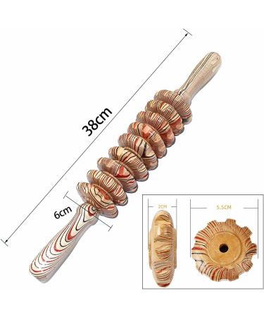 CYRUS Wooden Massage Roller - 9 Ball Trigger Point Cellulite Pain Relief - Buy Online on GoSupps.com