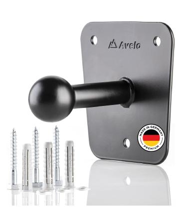 Avelo bicycle rack wall bracket including high quality accessories from Fischer - extra long version - universally suitable suspension up to 50 kg black