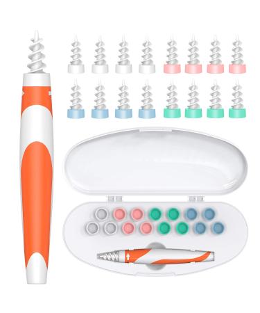 Ear Wax Removal Tool  Keasy Ear Wax Removal Kit  Soft Silicone Ear Cleaning Tool for Adults&kids  Spiral Ear Cleaner with 16 Replacement Heads.