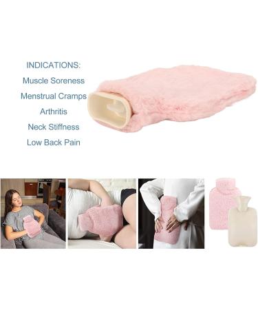 1500ml Rubber Hot Water Bottle - Plush Cover for Cramps & Hot Compress | Durable Thick Design for Instant Relief - Buy Online on GoSupps.com