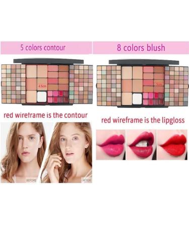 YARLADY Professional Multi-in-one Makeup Gift Kit for Women - 112 Piece Cosmetic Palette Set with Eyeshadow, Lip Gloss, Blush, Concealer, Brushes, and Mirror Makeup Set Combo for Complete Looks - Buy Online on GoSupps.com