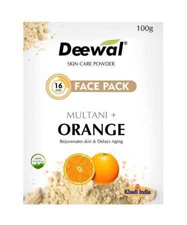READ QURA Herbal Multani Mitti Orange Face Pack for Men Women 200 g Pack of 2