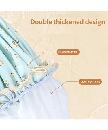 Adjustable Extra Large Double Waterproof Layers Shower Cap for Women - Star-Black - Buy Online on GoSupps.com