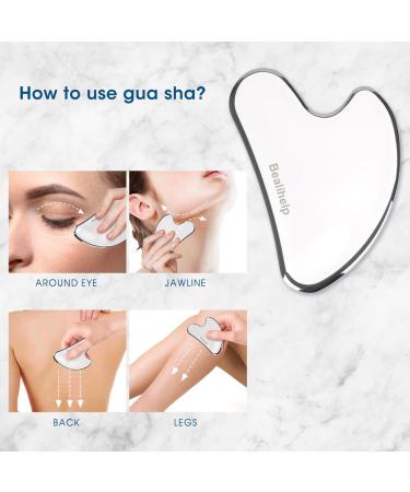 Stainless Steel Face Roller & Gua Sha Tool | Anti-Aging Skin Care for Puffiness & Wrinkles - Buy Online on GoSupps.com