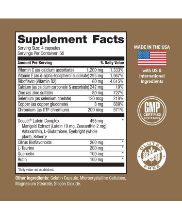 Optim 3 Hi-Health Premier Formula for Ocular Nutrition 200 Capsules The Original Paul Harvey Eye Vitamin for Healthy Vision - Buy Online on GoSupps.com