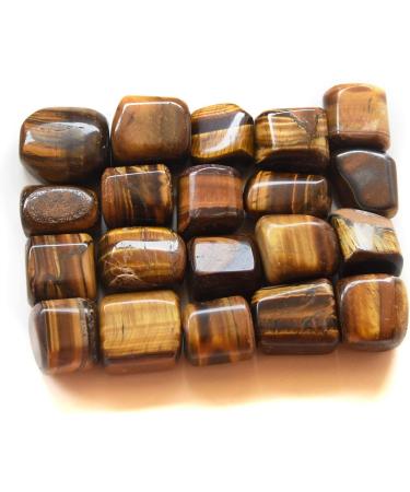 Real Healing Crystals India: Tiger Eye Stones for Beginners - Tumbled Healing Stones for Witchcraft (10-Pack) - Buy Online on GoSupps.com