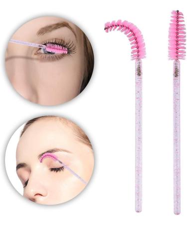 300 PCS Pink Disposable Eyelash Brushes - Crystal Mascara Wands for Extensions - Eyelash Extension Applicator - Buy Online on GoSupps.com