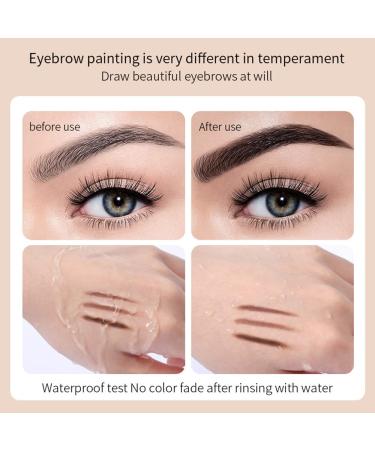 Professional Cruelty-Free Eyebrow Powder Pencil - Waterproof, Double-Headed with Spiral Brush (04 Mocha Brown) - Buy Online on GoSupps.com