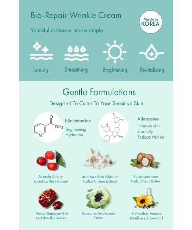 ThelaviCos Bio Repair Wrinkle Cream K-Beauty Advenced Anti-Aging Deep Hydration Nurishing Even Tone Long-Lasting Make Up | Luxurious Texture Botanical Extract 50ml - Buy Online on GoSupps.com