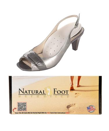 Natural Foot Orthotics Fashion Arch Support Shoe Insoles USA Made Plantar Fasciitis Relief Fits Women's Sizes 6-11.5 10-10.5_WOMENS