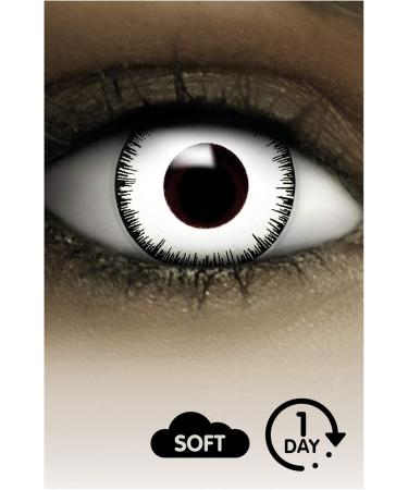 Buy FXCONTACTS Halloween White VAMPIR Colored Contact Lenses - 2 Pieces (1 Pair) Without Prescription | International Shipping - Buy Online on GoSupps.com