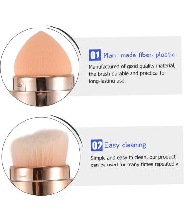 Ipetboom 1pc 4 in 1 Makeup Brush Fake Lips Multifunctional Blush Brush Multifunctional Makeup Tool Makeup Loose Powder Brush Double Ended Makeup Brush Accessories Plastic Portable - Buy Online on GoSupps.com