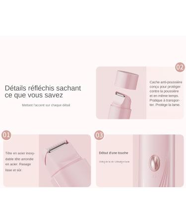 JINGLING Womens Electric Shaver for Hair Removal 2 Heads for Hair Removal Face Sensitive Skin Bikini Legs Armpits Personal Care Face and Bikini Sensitive Skin Pink - Buy Online on GoSupps.com