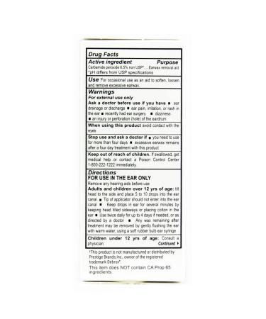 Major Pharmaceuticals Otic Ear Drop 15 mL - Compare to Debrox - Boxed - Buy Online on GoSupps.com