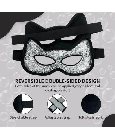 Cooling Eye Mask - Gel Hot Cold Therapy for Puffy Eyes Dry Eyes Headaches Migraines & Dark Circles (2 Pack - Blue & Black - Buy Online on GoSupps.com
