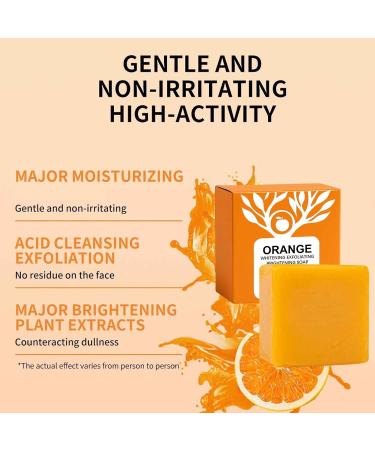  G n rique 2 x Orange Whitening Exfoliating Brightening Soap Mild Enzymatic Formula Lightening Soaps Oil Control Anti-Spot Facial Soaps - Buy Online on GoSupps.com
