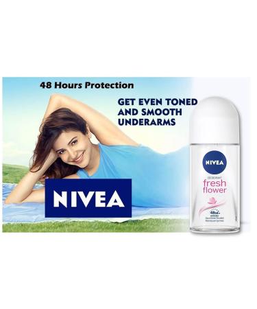 Nivea Fresh Flower Deodorant Roll-On 50ml - Aluminum Free - Buy Online on GoSupps.com