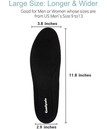 1 Inch Height Increase Elevator Insoles for US Men's 9-13 - Large Size for Men and Women - Buy Online on GoSupps.com