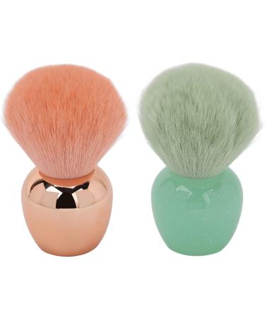 Soft Fluffy Hair Cosmetic Beauty Brush with Strong Powder Grasping Power Accurate Coloring Delicate Looking. Perfect for Loose Powder Blusher. Rose Gold Light Green - Buy Online on GoSupps.com