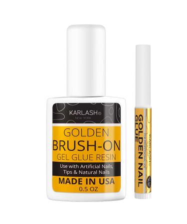 Karlash Gold Super Strong Nail Glue for Acrylic Nails and Press on Nails Nail Bond Acrylic Nail Glue Adhesive, Perfect for Acrylic Nail Art, Glitter, Gems, White Clear Tip Applications (Pack of 1)