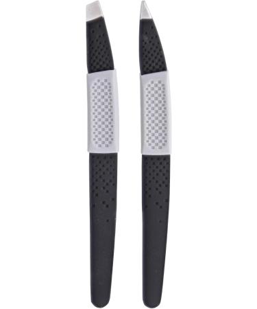 Barbasol Non Slip Stainless Steel Tweezer (2 Pack) - Slanted and Pointed Tweezers - Buy Online on GoSupps.com