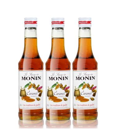 3x Monin Caramel Syrup 250 ml bottle