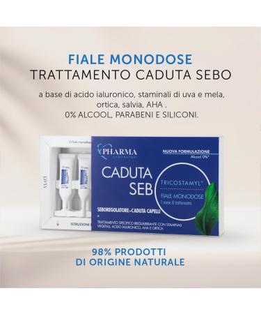 YLAT | Tricostamyl caduta-sebo Extra Forte 1 month specific treatment for fragile hair with oily skin Hardening and sebonormalizing action 10 ampoules of 3 ml. CAD. - Buy Online on GoSupps.com