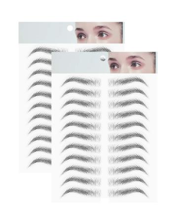 DKAF 2 Pcs 3D Hair-Like Authentic Eyebrows  Waterproof Imitation Ecological Natural Tattoo Eyebrow Stickers  Grooming Shaping Brow Shaper Makeup Eyebrow Transfer-E10