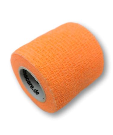Lisacare Koh sive Bandage 4 -Set - self -adhering elastic 5cm wide for humans & animal - Fixing bandage for sports work - "neo -orange" set of 4 - Buy Online on GoSupps.com