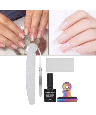 Nail File Non Woven Silk Fiberglass Extension Gel with Tweezers and Shaped Clip for Nail Art Women and Men - Buy Online on GoSupps.com