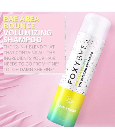 FoxyBae Bae Area Bounce Volumizing Shampoo - 12-in-1 Blend for Volume, Shine, and Hair Growth with Biotin, Argan Oil, and Shea Butter - Sulfate, Paraben, and Cruelty-Free - 10 Fl OZ - Buy Online on GoSupps.com