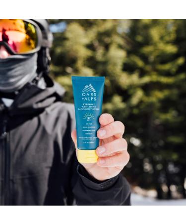 Oars + Alps Anti Aging Face Moisturizer SPF 37 | Hyaluronic Acid, Vitamin E & B5 | TSA-Friendly - 2 Oz - Buy Online on GoSupps.com