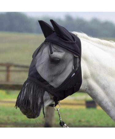 BUSSE Fly Mask Fly Cover FRINGES Black Pony (S) - Buy Online on GoSupps.com