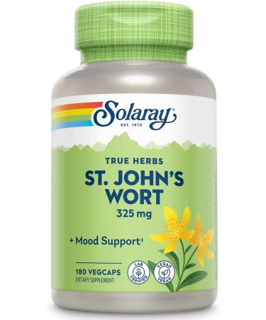 SOLARAY St Johns Wort 325mg | Mood & Brain Health Support | Non-GMO Vegan | 180ct - Buy Online on GoSupps.com