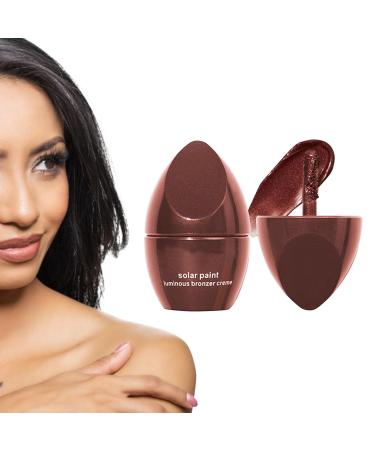 Liquid Bronzer Kit | Four Shades Face Highlighting Shade Pencil Waterproof Longwear Bronzer Makeup Face Body Glow Liquid Highlighter Brighten Concealer for Women 04# Red Brown With Pearlescent