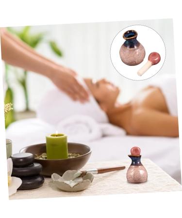 Ipetboom 5 Sets Aromatherapy Bottle Ceramic Cruet Essential Oil Bottle with Stopper Resin Pallet for Nail Art Essential Oil Container Ceramic Art Pottery Drip Bottle Ceramics Pink Filling - Buy Online on GoSupps.com