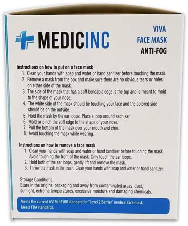 Medicinc Level-2 Disposable Procedure Face Masks - 4 Ply Face Mask Protection - 5 Packs Of 10 Units (50pcs) - Buy Online on GoSupps.com