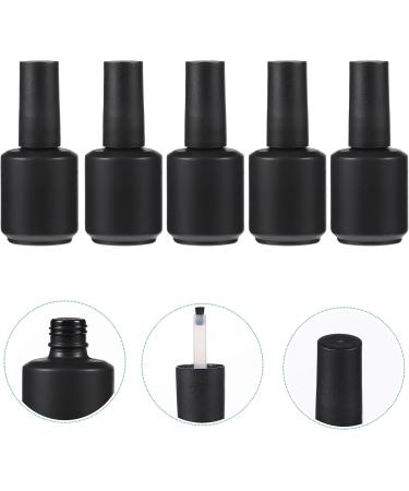 Lot de 10 Flacons de Gel pour Ongles Vides 15 Ml Verre Mat Noir Pinceau pour Manucure Professionnelle Usage Salon et Usage Personnel - Buy Online on GoSupps.com