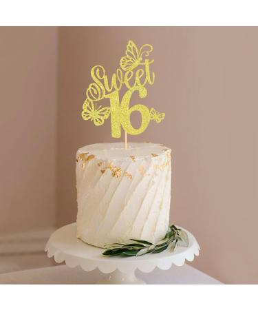Keaziu 1 Pack Sweet 16 Cupcake Toppers Sweet Sixteen 16 Happy 16 Cake Picks for 16th Birthday Wedding Anniversary Party Cake Decorations Supplies Gold Sweet 16 Gold - Buy Online on GoSupps.com