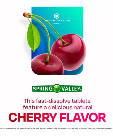 Spring Valley Vitamin B12 2500 MCG Quick-Dissolve Cherry Tablets - 120 Count with Pill Organizer - Buy Online on GoSupps.com