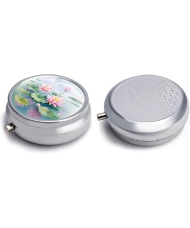 Buy Lotus Flowers Travel Pill Box | 3 Compartment Portable Pill Organizer for Purse & Pocket - Buy Online on GoSupps.com