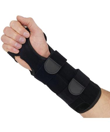 Carpal Tunnel Brace Wrist Splint - Longer for Extra Forearm & Wrist Support. Reversible Wrist Splint for Wrist Tendonitis Pain  Carpal Tunnel Syndrome Night Splint Wrist Stabilizer Hand Brace (Sm/Med) Small/Medium