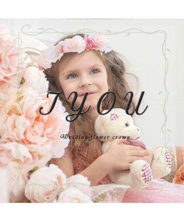 IYOU Boho Flower Wreath Crown Yellow Headpiece Floral Garland Headband Beach Communion Hair Wreath Accessories for Flower Girls - Buy Online on GoSupps.com