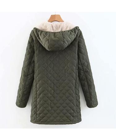 Shop Women's Warm Quilted Winter Coats | Waterproof Hooded Jackets in Red & Army Green - Plus Sizes Available - Buy Online on GoSupps.com