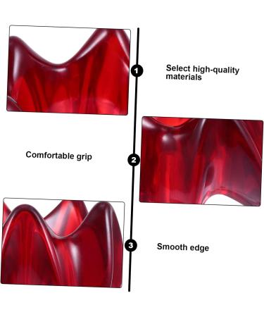 Minkissy Gua Sha Massager Set - 3 Pieces Red Cockroach Massage Tool for Deep Tissue Lifting Facial & Full Body Scraping - Chinese Synthetic Resin - Buy Online on GoSupps.com