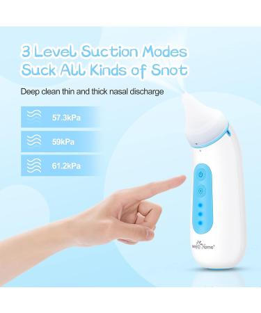 Easy Home Baby Electric Nasal Aspirator | USB Rechargeable Nose Sucker with Night Light | Adjustable Suction | 2 Silicone Nozzles | Baby Nose Cleaner ENA102 - Buy Online on GoSupps.com