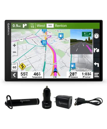 Garmin DriveSmart 86, 8-inch Car GPS Navigator with Bright, Crisp High-Res Maps and Voice Assist with Wearable4U Power Pack Bundle 8 inch