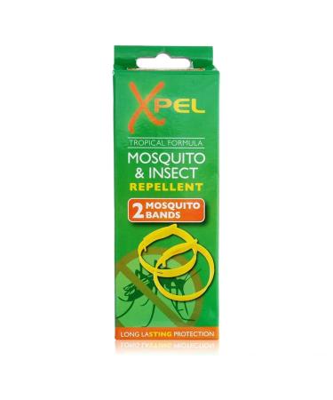 VONRUSS-UK Sensitive DEET Free Insect/Mosquito Repellent Wrist Band Cream Wipes Bug Cooling Soothes by Xpel (Adult Bands x 2)